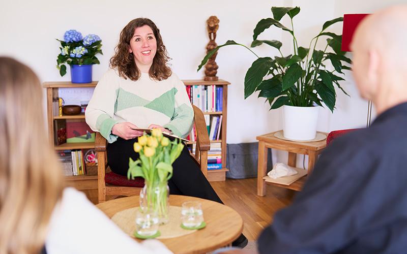Moderiertes Gespr&auml;ch in einer Familienmediation